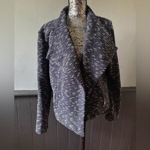 Calvin Klein Ladies XL Blue and Cream Textured Jacket